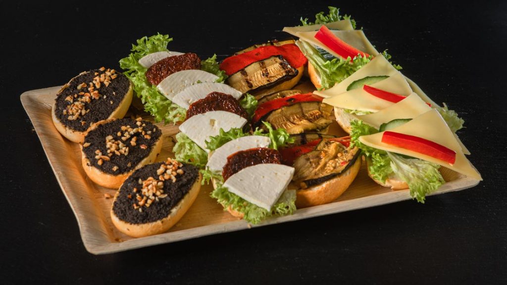 12er mini Brötchen Vegi- Platte.